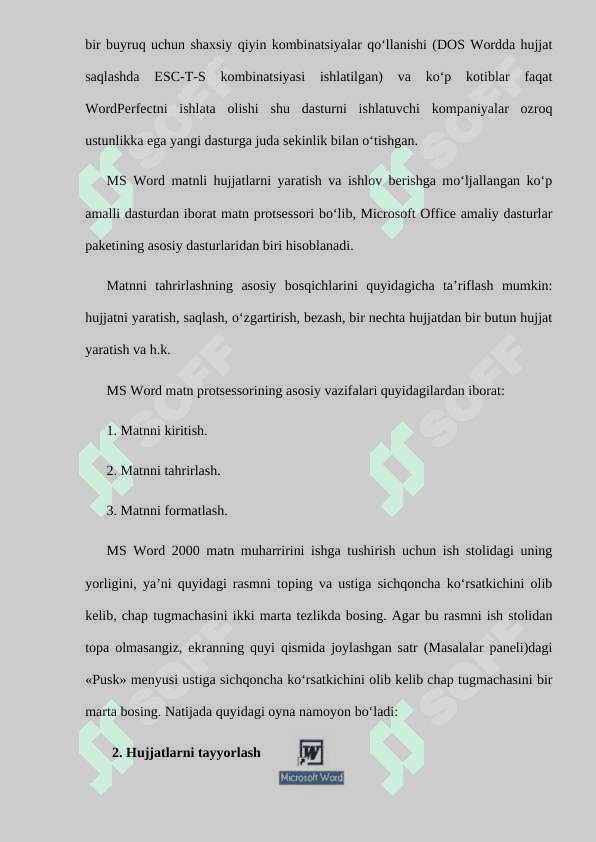 WORD DASTURIDA SOHAGA OID NORMATIV HUJJATLARNI TAYYORLASH 3
