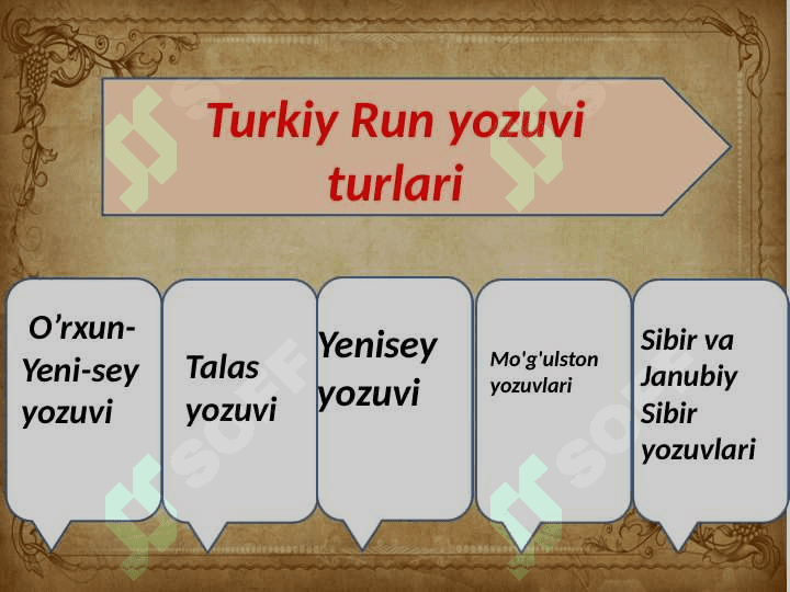 Turkiy Tun yozuvlari va tiplari 3