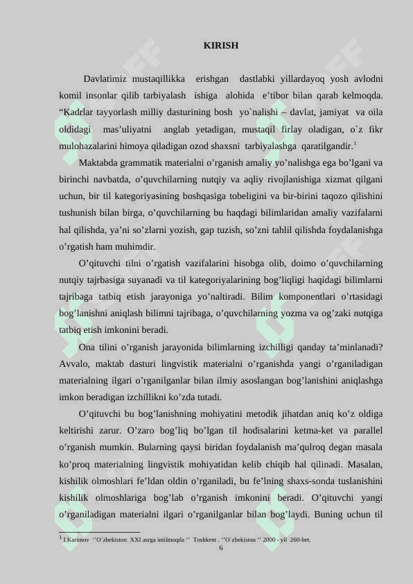BOSHANG'ICH SINFLARDA SO'Z TARKIBINI O'RGATISH METODIKASI 6