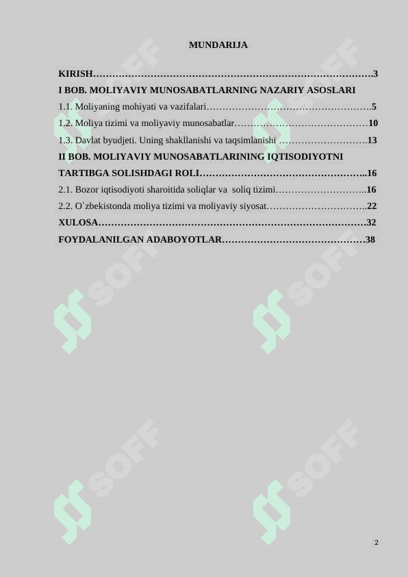 MOLIYAVIY MUNOSABATLARNING JAMIYAT TARAQQIYOTIDAGI O`RNI. 2