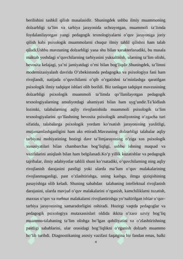 PSIXIK TARAQQIYOT VA TA’LIMNING O’ZARO MUNOSABATLARI 4