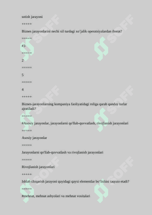 Boshqaruv hisobiga kirish yakuniy test 8