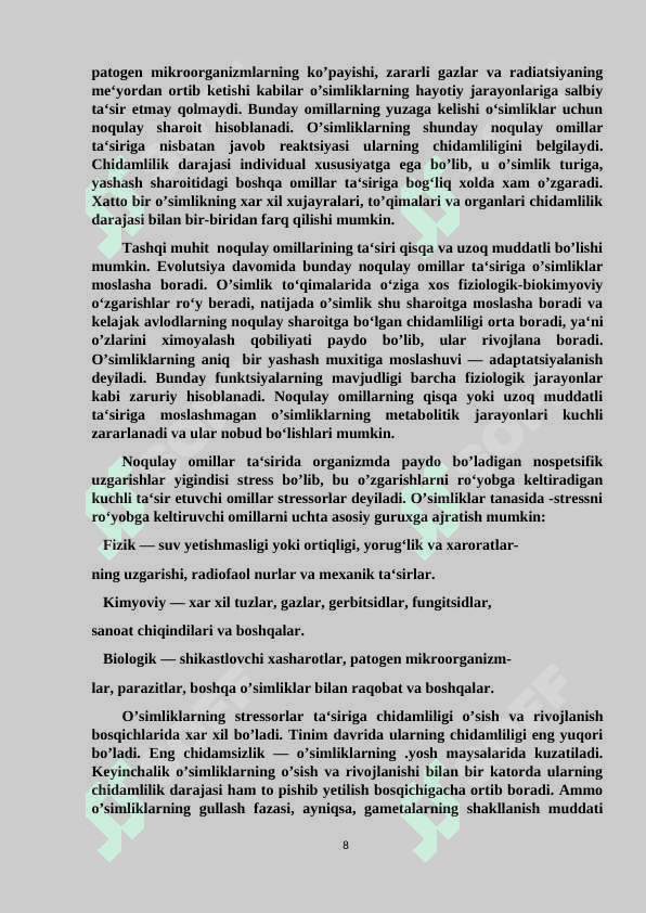 O‘simliklarning tuproq sho‘rlanishiga ta'siri 8