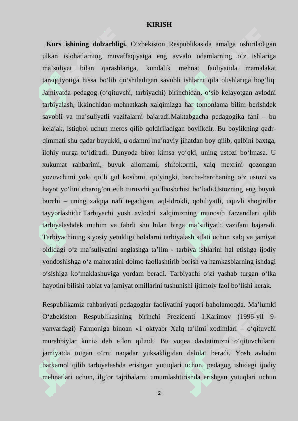 Maktabgacha ta’lim tashkiloti yillik ish rejasining moxiyati, maqsad va vazifalari 2