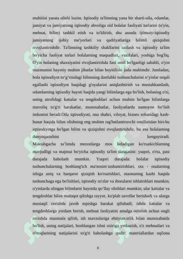 Maktabgacha ta’lim tashkilotida iqtisodiy tushunchalarni shakllantirish mazmuni 6