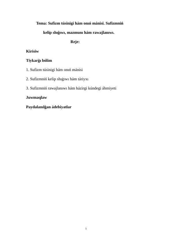Sufizm.referat