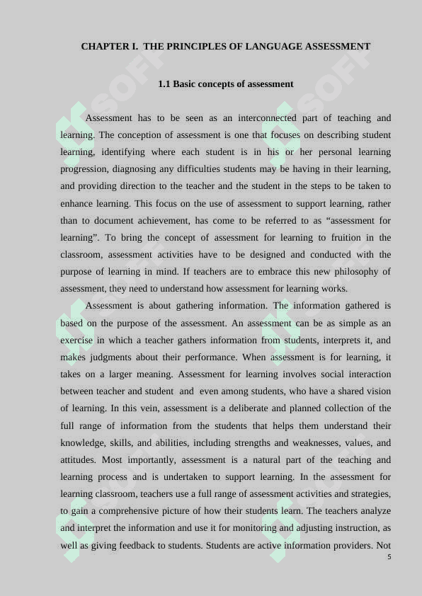 Types of testing and assessment in evaluating the ESP students 5
