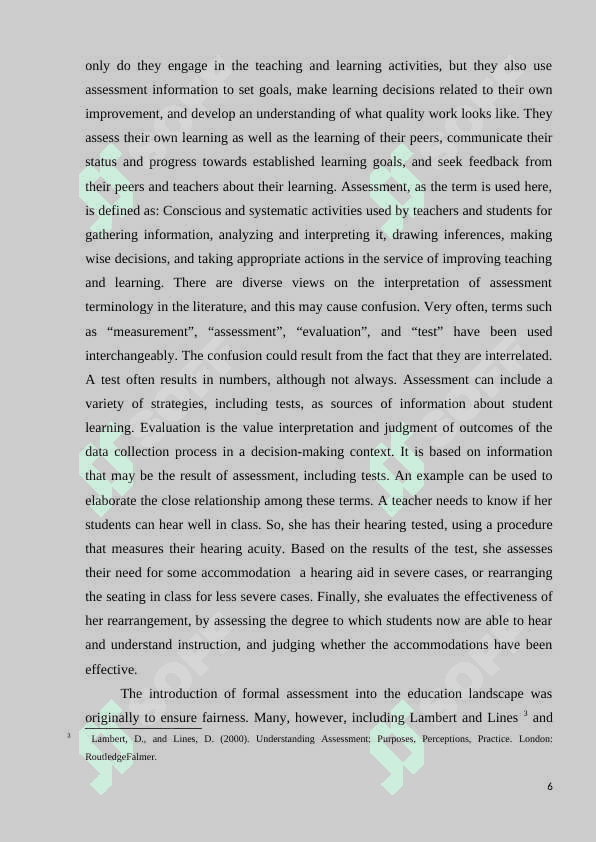 Types of testing and assessment in evaluating the ESP students 6