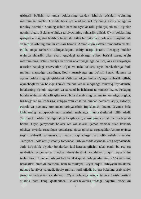 Bola tarbiyasida interfaol o‘yinlarning ahamiyati 8