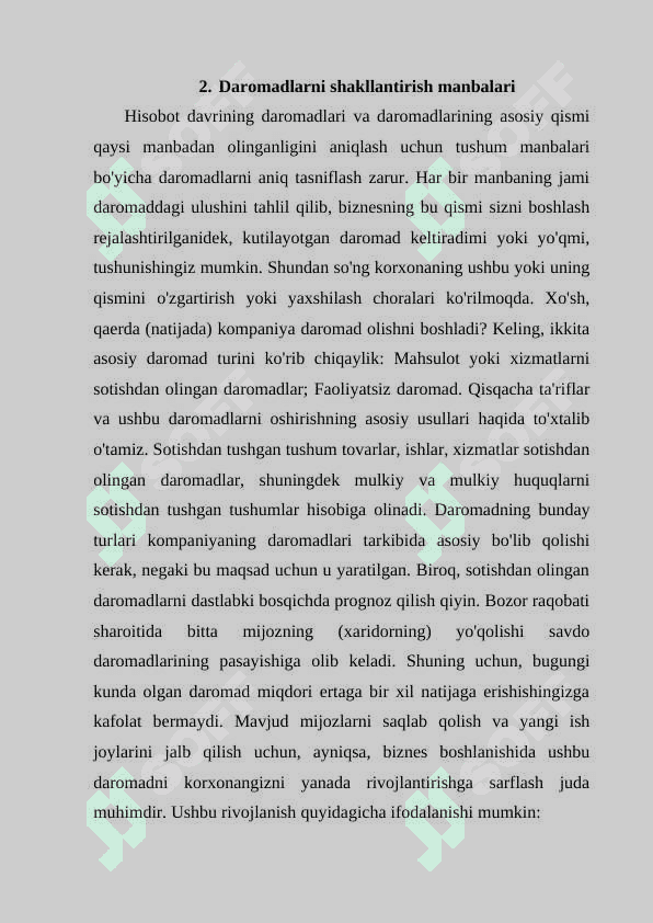 Firma foydasini shakllantirish va undan samarali foydalanish yo‘llari 7