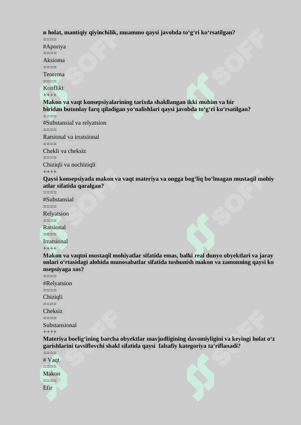 TATU BAZA FALSAFA FANIDAN YAKUNIY UCHUN. 6
