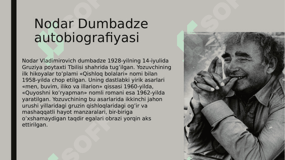 Men, buvim, iliko va illarion asari tahlili - Nodar Dumbadze 2