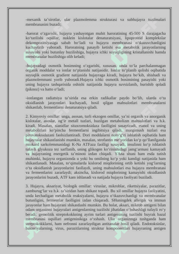 Hujayra patofiziologiyasi 5