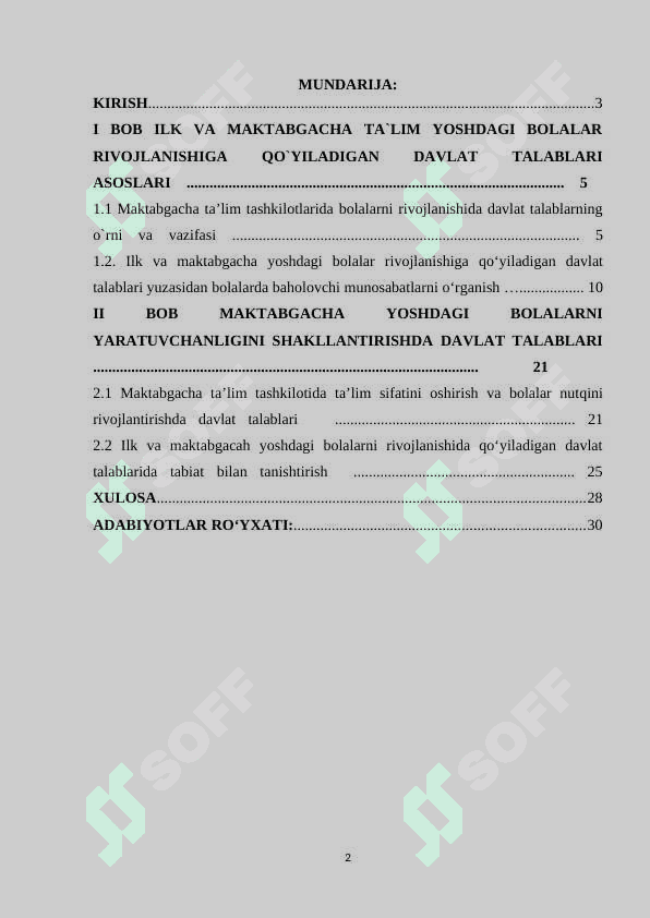 va maktabgacha yoshdagi bolalar rivojlanishiga qo‘yiladigan davlat talablari 2