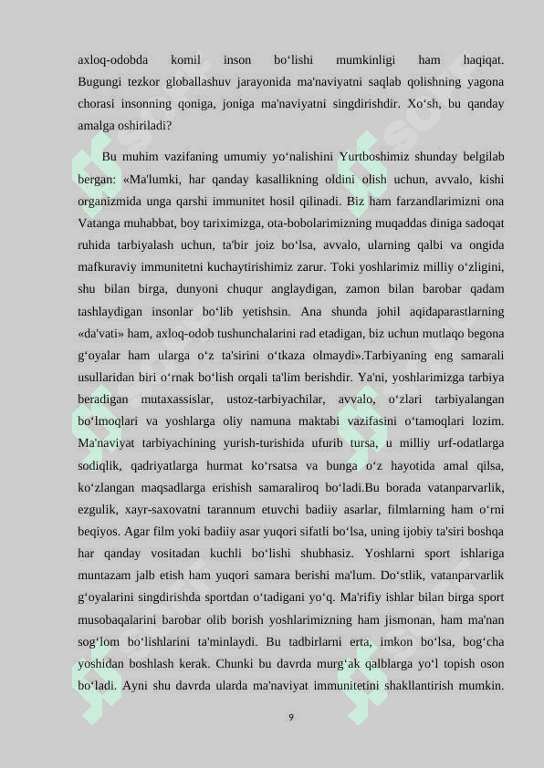 Global ma’naviy-axloqiy inqiroz va uning oqibatlari 8