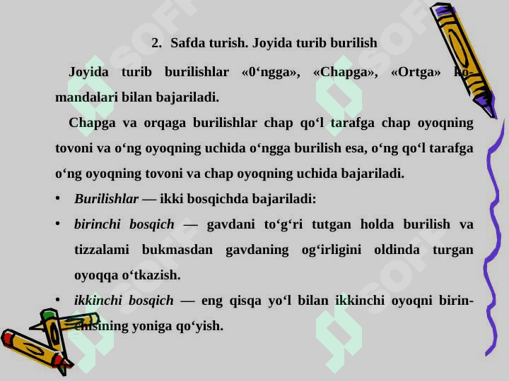 QUROLSIZ BAJARILADIGAN SAF AMALLARI VA HARAKATLARI 3