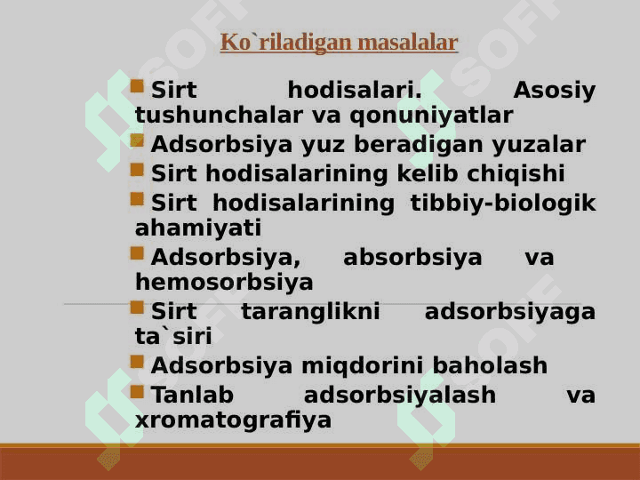 SIRT HODISALARINING FIZIK-KIMYOSI 3