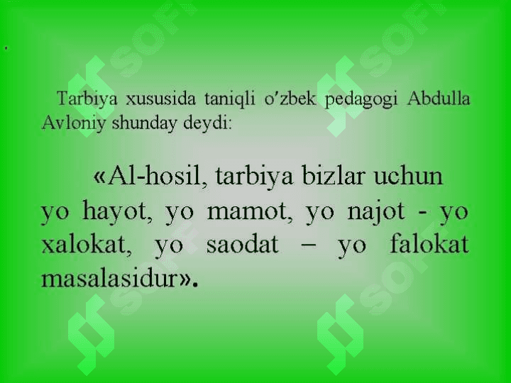 Turli yosh xususiyatlarida tarbiya jarayoni. 3