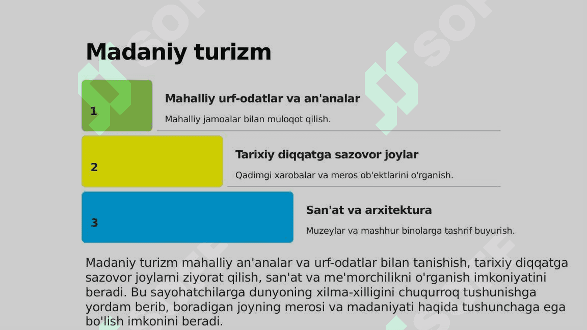 Turizmga kirish. Turizm turlari 4