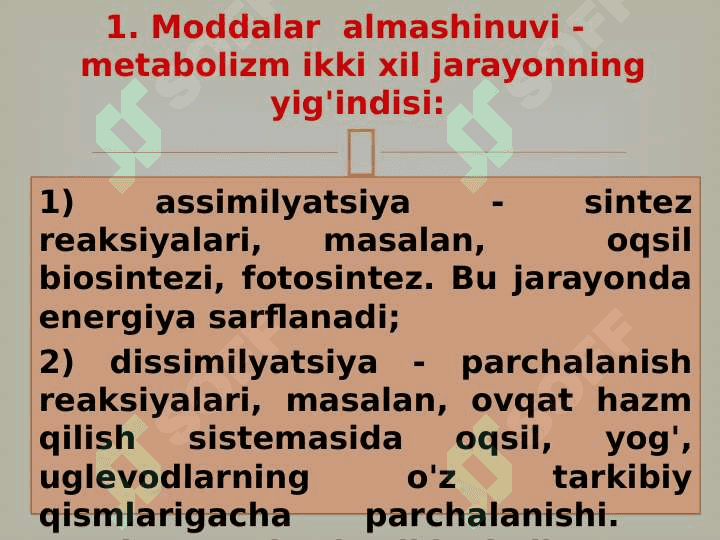 Tirik organizmlarning xususiyatlari 2