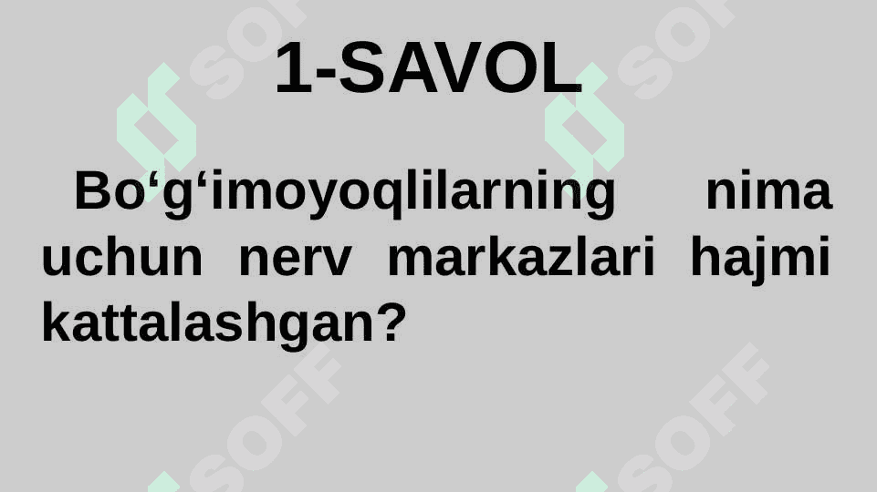 HAYVONLARNING TANA QOPLAMLARI VA HARAKAT ORGANLARI EVOLUTSIYASI 2