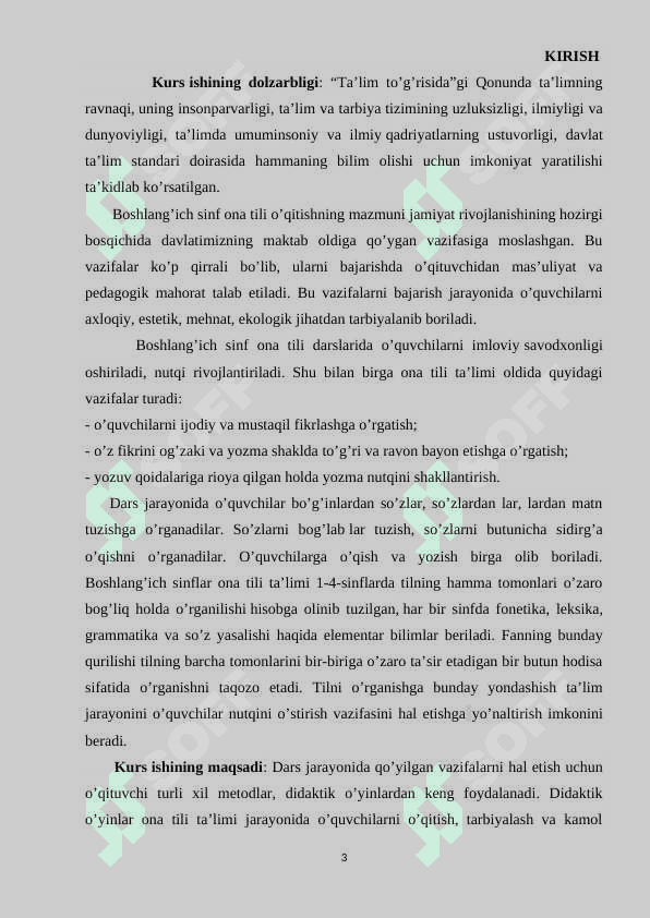 Boshlang`ich sinflarda gap mavzusini o`rgatish metodikasi . 3