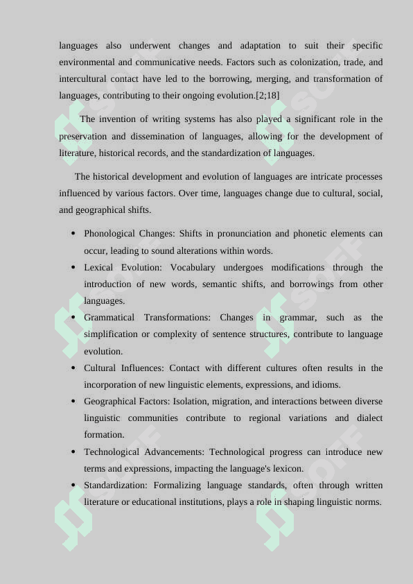 Language history as a way of establishing relationships among language 6