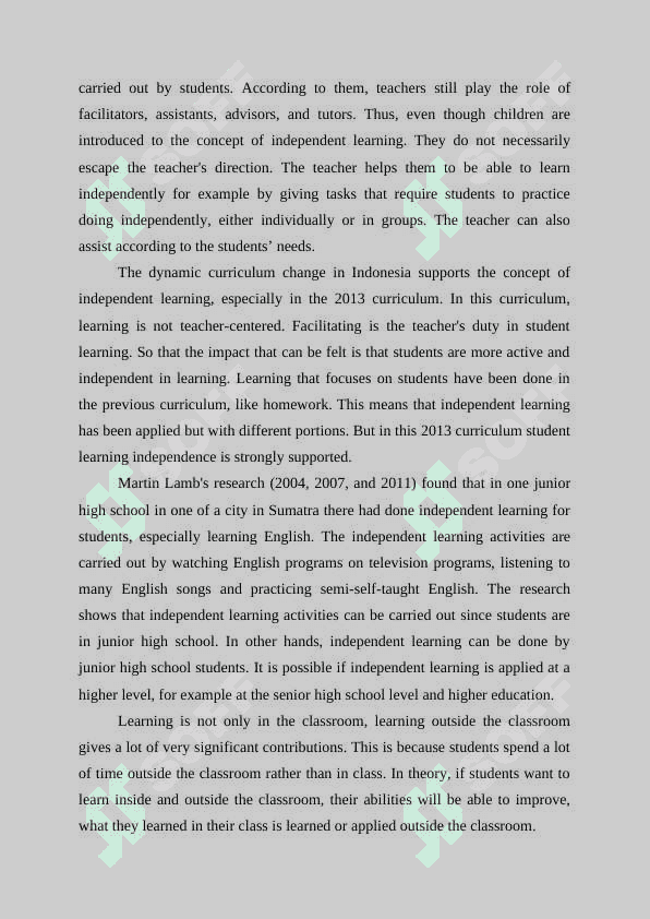 Supporting independent learning in English language teaching 7