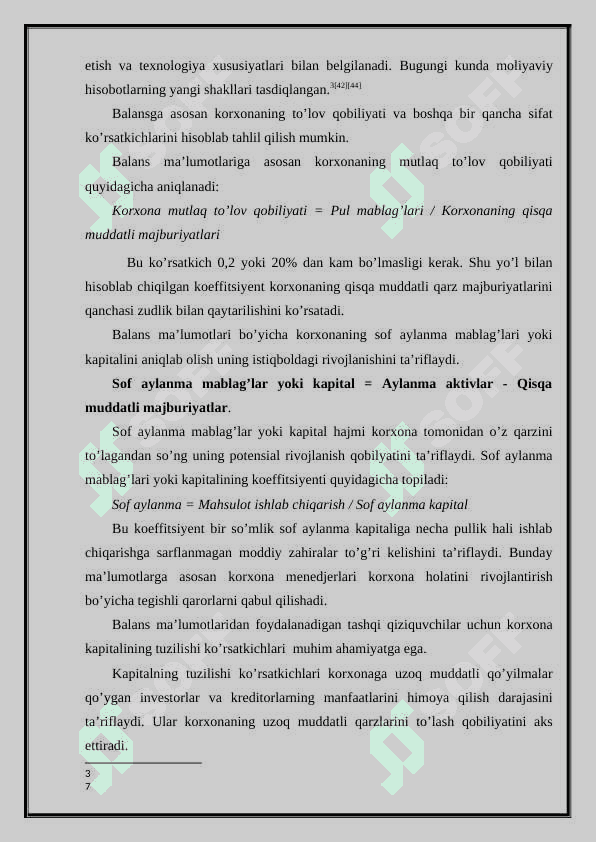 Moliyaviy hisobot funksiyalari. 7