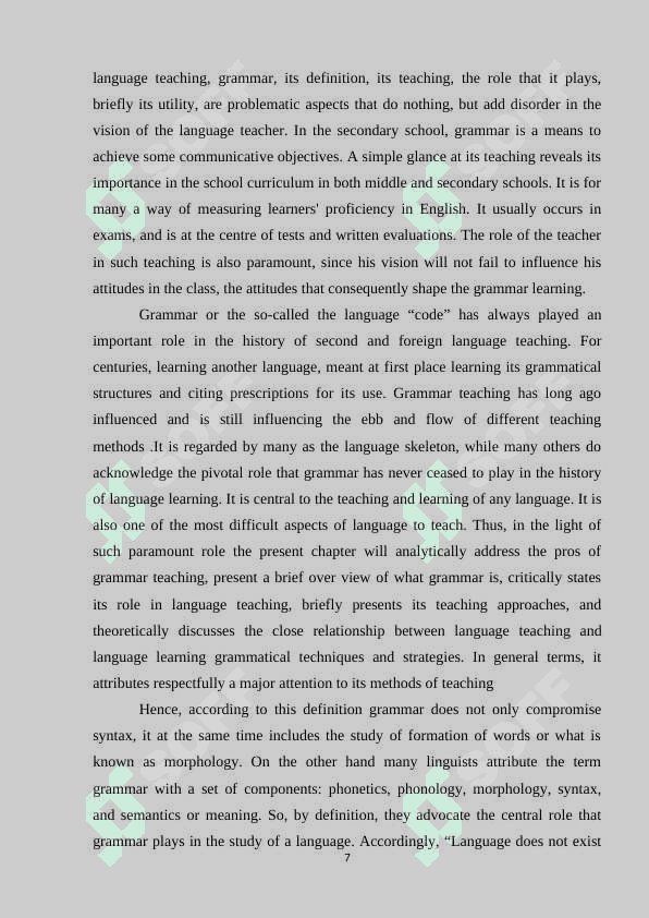 Grammar and accuracy in language teaching 7
