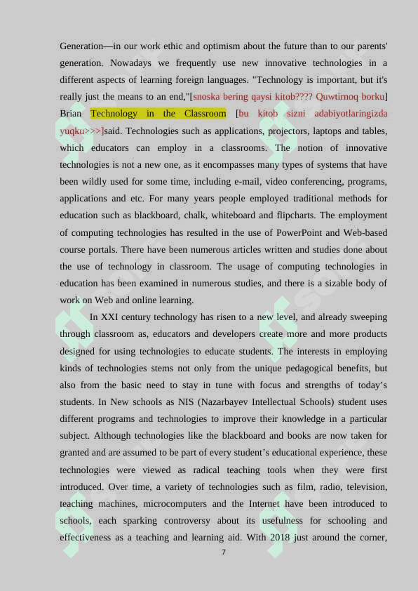 Using Web materials in the language classroom 7