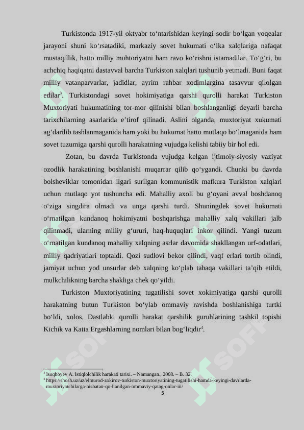 Milliy istiqlolchilik harakati tarixida Madaminbekning o’rni 5