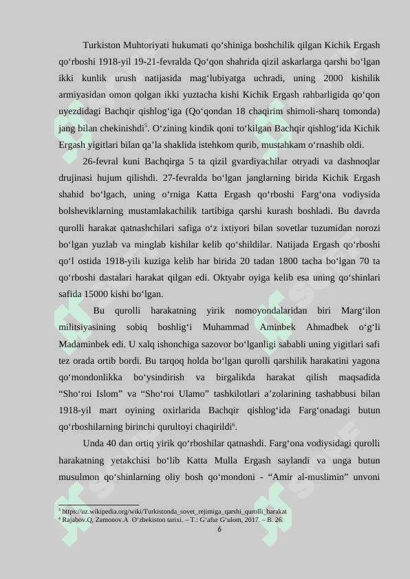 Milliy istiqlolchilik harakati tarixida Madaminbekning o’rni 6