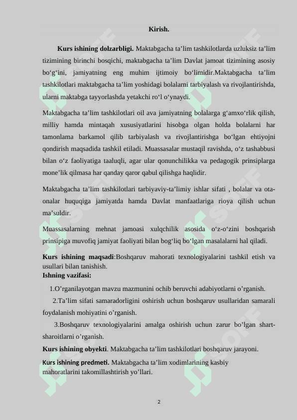 Maktabgacha ta’lim tashkiloti tarbiyalanuvchilarini ekologik tarbiyalashning o’ziga xosligi 2