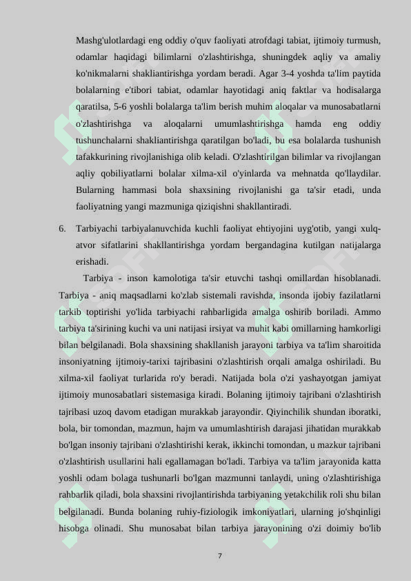 Uslubchining ta’lim tarbiyaviy ishlarga raxbarligi 7