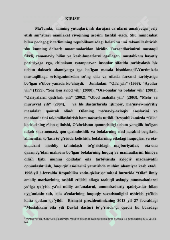 Tarbiyada oilaviy udumlar va an'analarni tahlil etish metodikasi 2