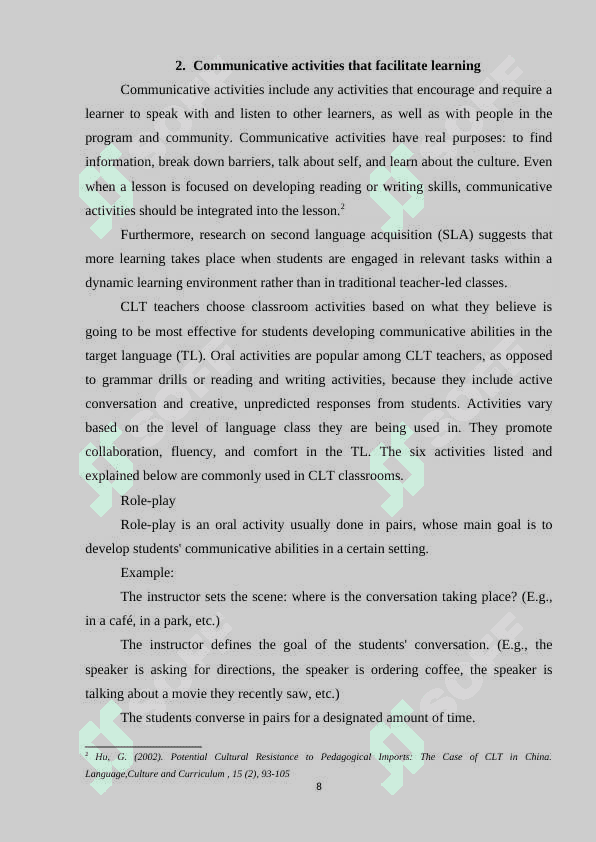 Communicative methods in efl teaching 8