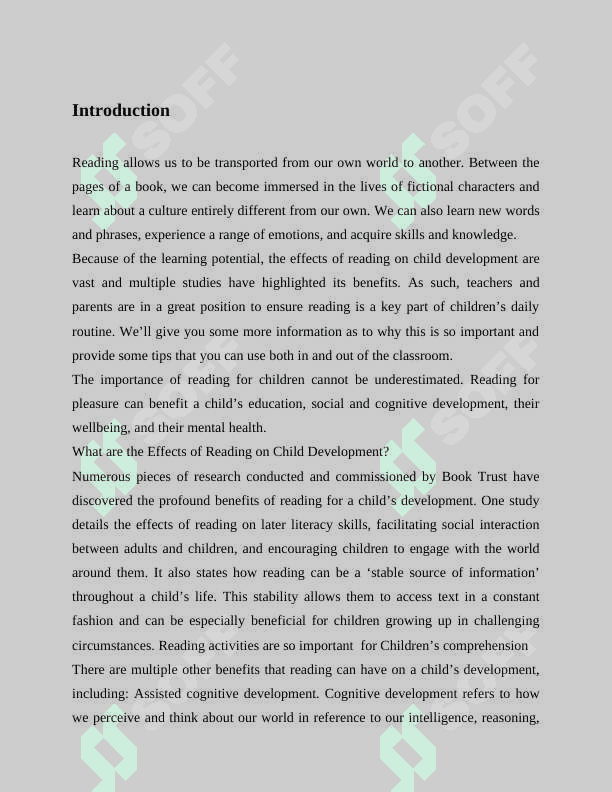 Importance of home reading activities in development of learners’ reading comprehension 2