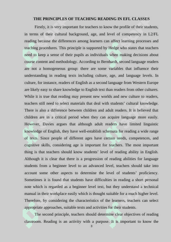 Reading as a goal and means of flt 3