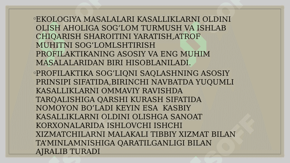 AHOLIGA SANITARIYA VA EPIDEMIYAGA QARSHI XIZMAT KO’RSATISHNI TASHKIL ETISH ASOSLARI.OILA SHIFOKORINING AHOLINI GIGIENIK O’QITISH VA EPEDEMIYAGA QARSHI MUHOFAZALASHDAGI O’RNI 2