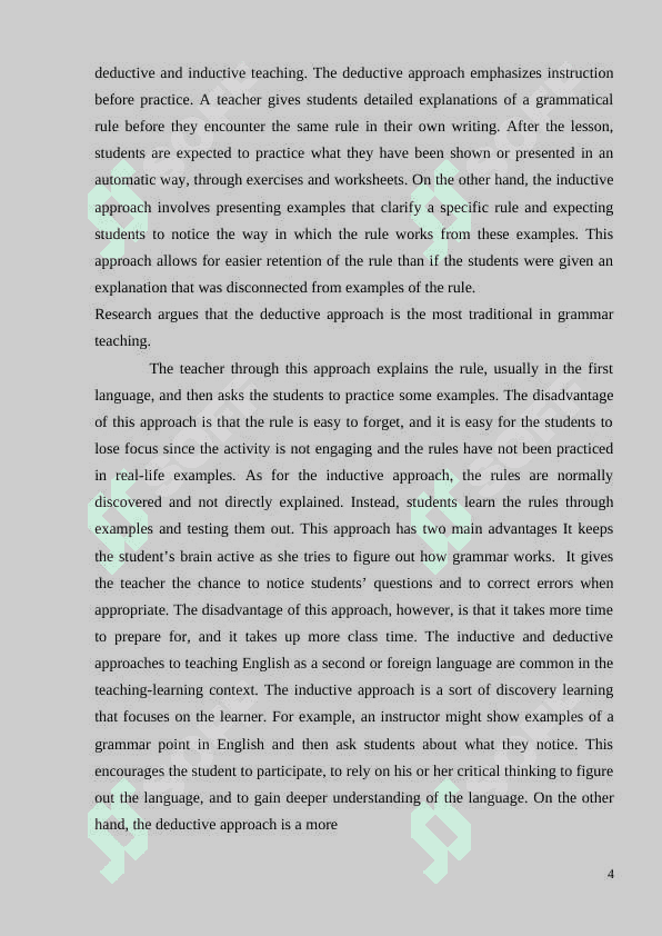 Going from inductive teaching to deduction in EFL teaching 4