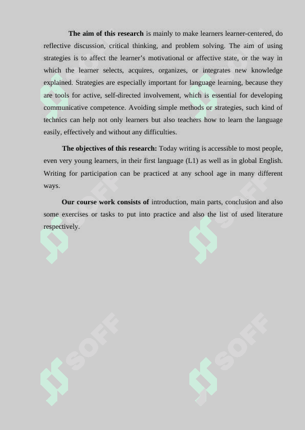 Contents of teaching writing in secondary schools 4