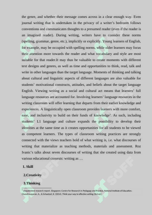 Contents of teaching writing in secondary schools 7