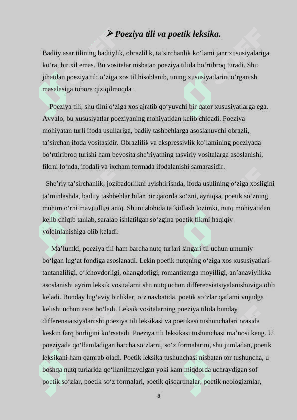 Poetik leksika masalasi 8