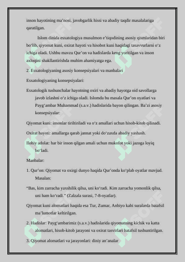 Eshatologiyaning mohiyati: qiyomat va oxirat dunyosi 4