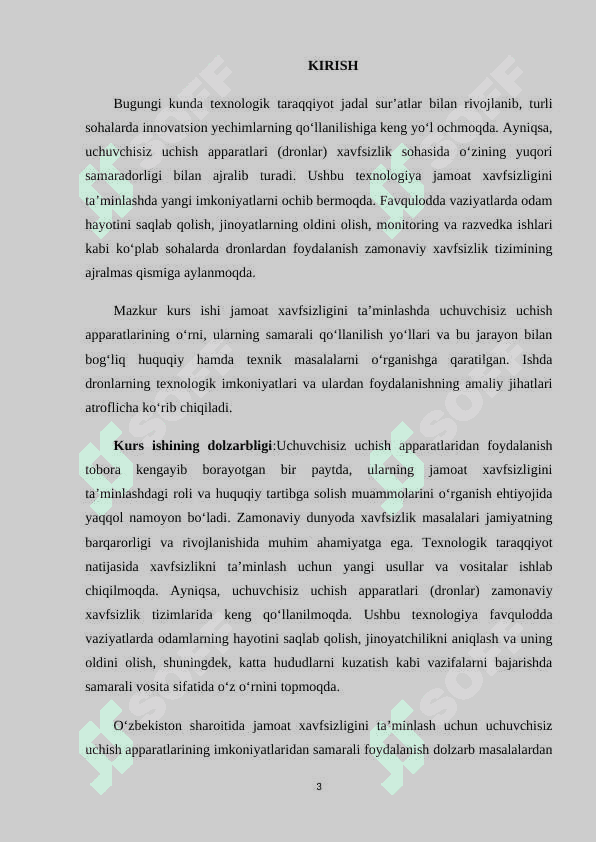 Jamoat xavfsizligini taminlashda uchuvchisiz uchish appartlaridan foydalanish 3
