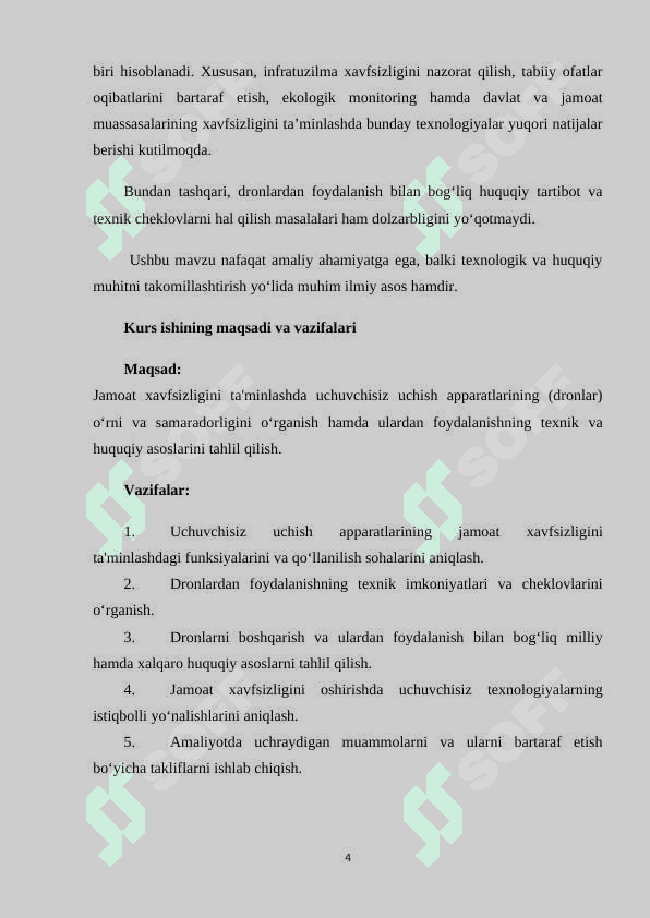 Jamoat xavfsizligini taminlashda uchuvchisiz uchish appartlaridan foydalanish 4