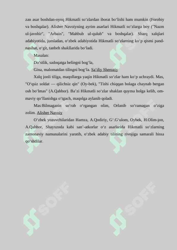 Maqol va hikmatli so‘zlarning so‘zlashuv, publisistik va badiiy nutqda qo‘llanilishi 3