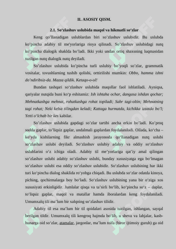 Maqol va hikmatli so‘zlarning so‘zlashuv, publisistik va badiiy nutqda qo‘llanilishi 4