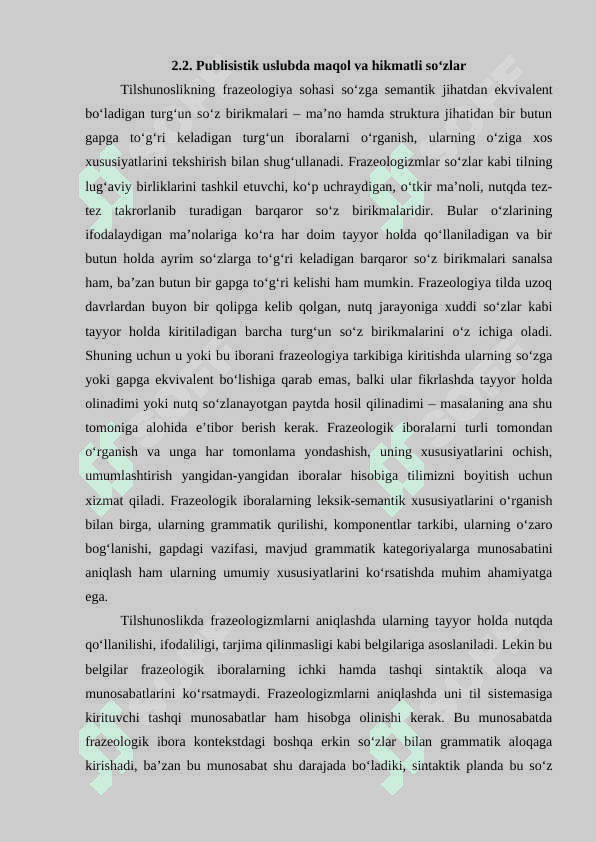 Maqol va hikmatli so‘zlarning so‘zlashuv, publisistik va badiiy nutqda qo‘llanilishi 6